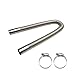 BDZMC 236 Inches Stainless Steel Exhaust Hose 1 Inch Exhaust Extension Flexible Tank Diesel Heater Accessories with 2 Hose Clamps Gas Vent Hose Kit for Diesel Air Heater 236 inch - Image 2