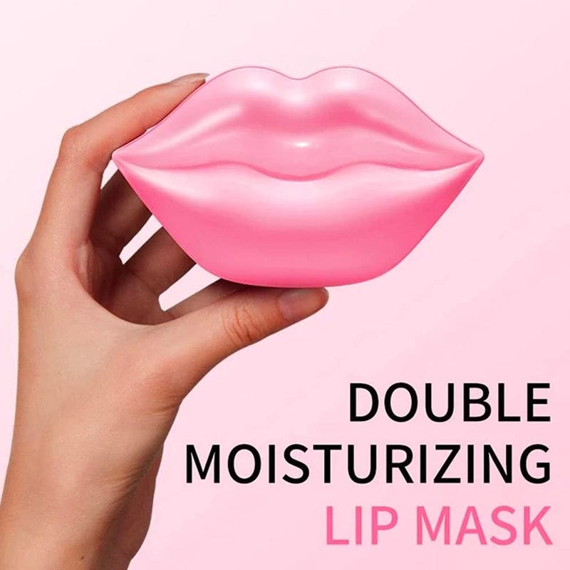 Miniling 20Pcs Moisturizing/Plumping Lip Mask, Restores Moisture Mask for Dry Lips and Lines Overnight Care, Gel Treatment Masks â€‹ (Pink) - Image 5