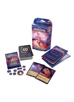 رافنسبورغر Ravensburger Disney Lorcana TCG: Shimmering Skies - Amethyst & Ruby Single-Player Starter Deck | لعبة شيقة | أكثر من 200 عمل فني أصلي من Disney | مثالية للأعمار من 8 سنوات فما فوق  - Image 1