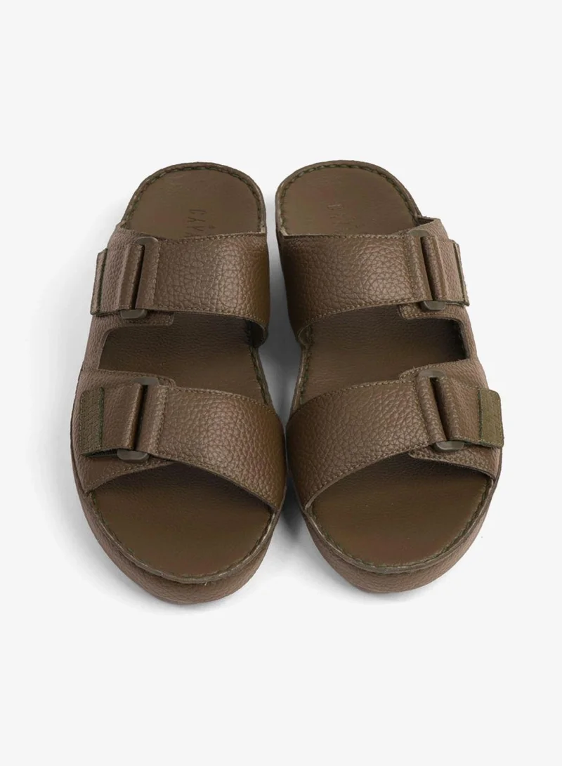 UOMO Cavalier  UOMO CAVALIER MEN'S ARABIC SANDAL WITH ADJUSTABLE STRAP OLIVE for Men | Best Price UAE