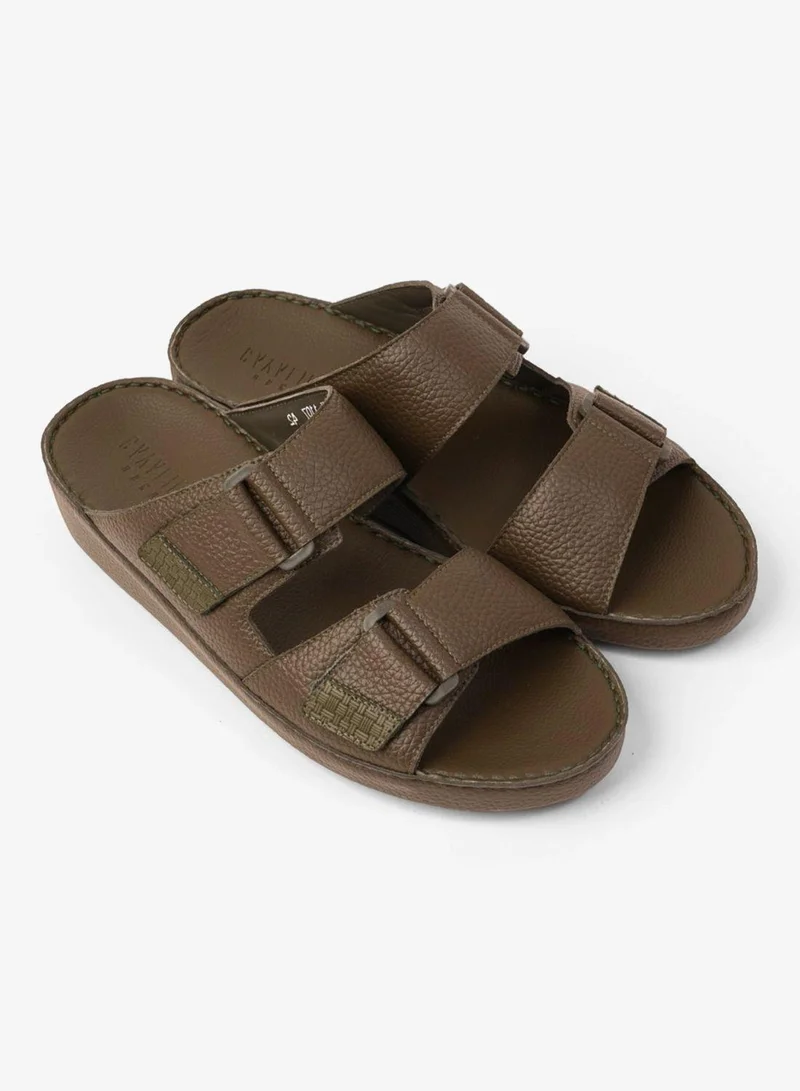 UOMO Cavalier  UOMO CAVALIER MEN'S ARABIC SANDAL WITH ADJUSTABLE STRAP OLIVE for Men | Best Price UAE