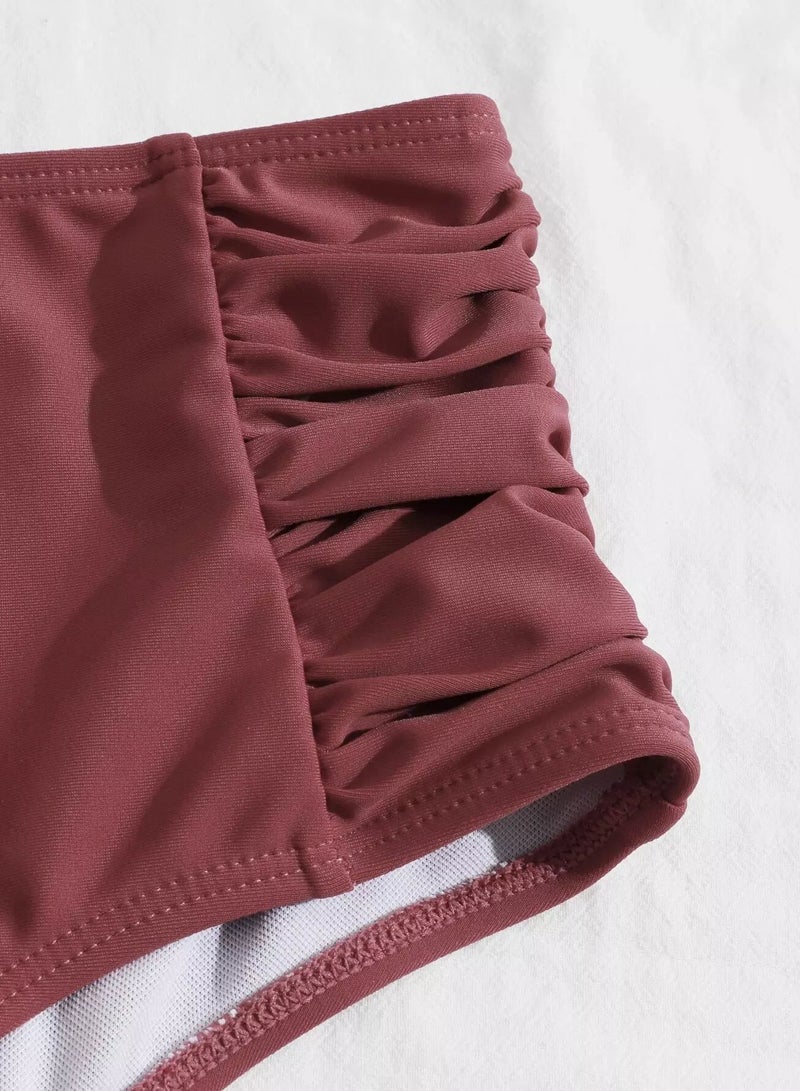 Generic Ruched High Waisted Bikini Panty - Image 5
