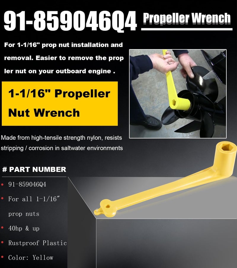 Camoo Polymer Propeller Wrench 1-1/16" Nut Wrench for Mercury/Mercruiser/Alpha - Image 5
