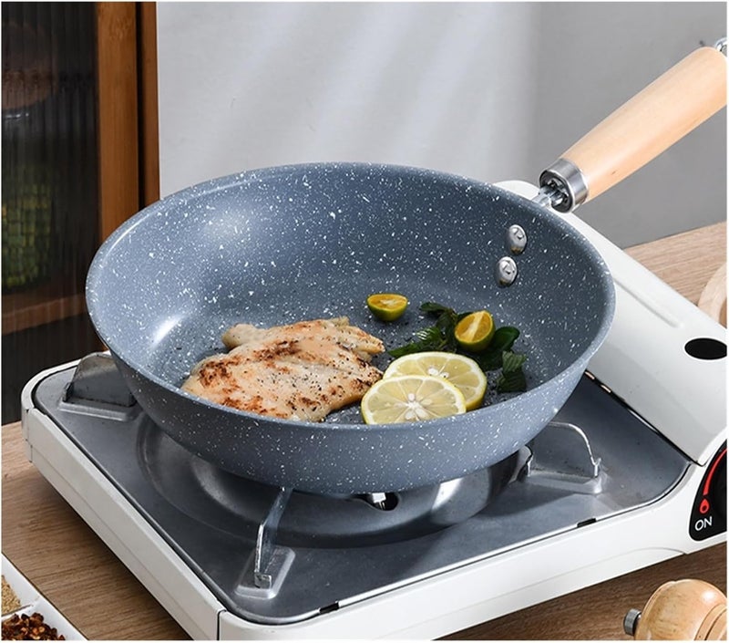 26cm/28cm/30cm Non-stick Frying Pan Wok Home Egg Steak Skillet Induction Gas Stove Kitchen Cookware Pancake Saucepan Cooking Pot(26cm) - Image 2