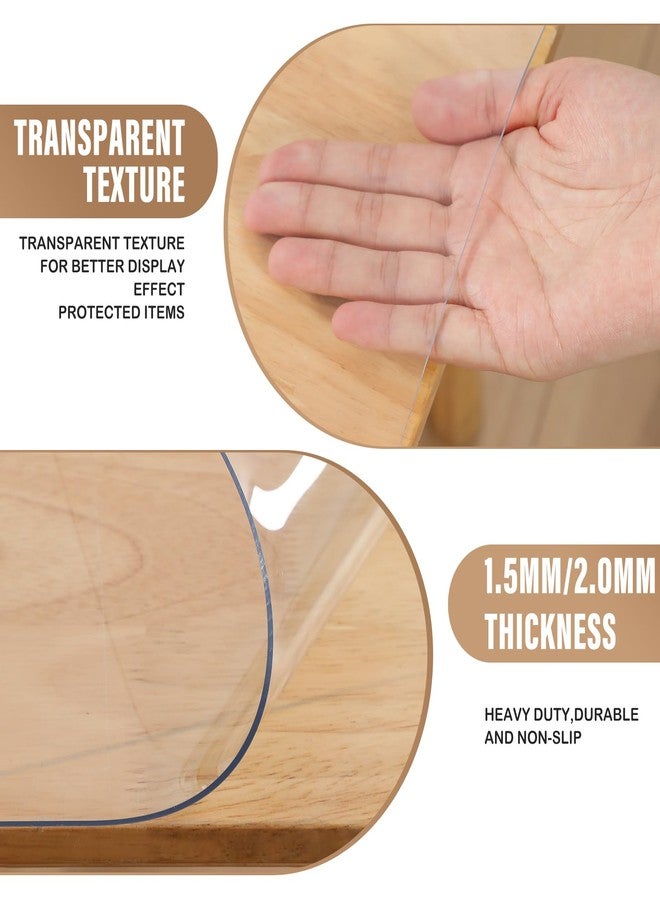 MOCAL Clear Plastic Kitchen Countertop Cover Mat Table Protector Cover Wooden Furniture Tablecloth Wipeable Vinyl PVC Coffee End Table Chair Floors Pad Scratch Proof - Image 5