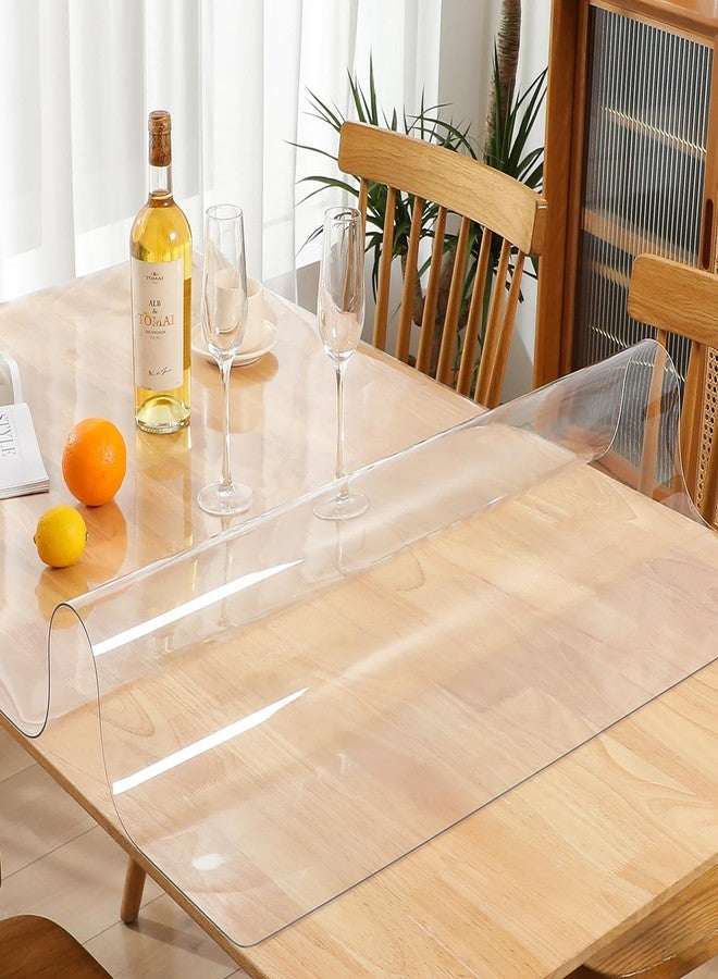 MOCAL Clear Plastic Kitchen Countertop Cover Mat Table Protector Cover Wooden Furniture Tablecloth Wipeable Vinyl PVC Coffee End Table Chair Floors Pad Scratch Proof - Image 1