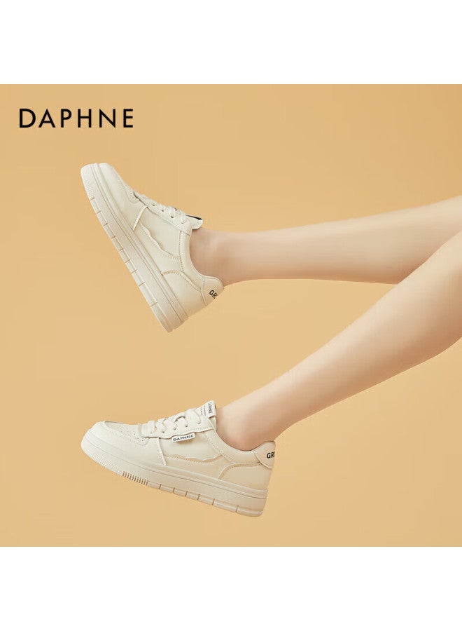 Daphne Low-top Sneakers For Women, Thick-soled Casual Sports Shoes With Soft Soles, Lightweight Versatile Women's Shoes 4623101076 Beige 35 - Image 5