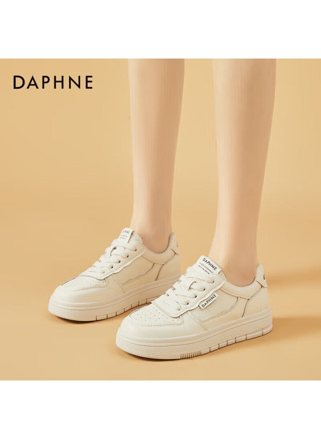 Daphne Low-top Sneakers For Women, Thick-soled Casual Sports Shoes With Soft Soles, Lightweight Versatile Women's Shoes 4623101076 Beige 35 - Image 2