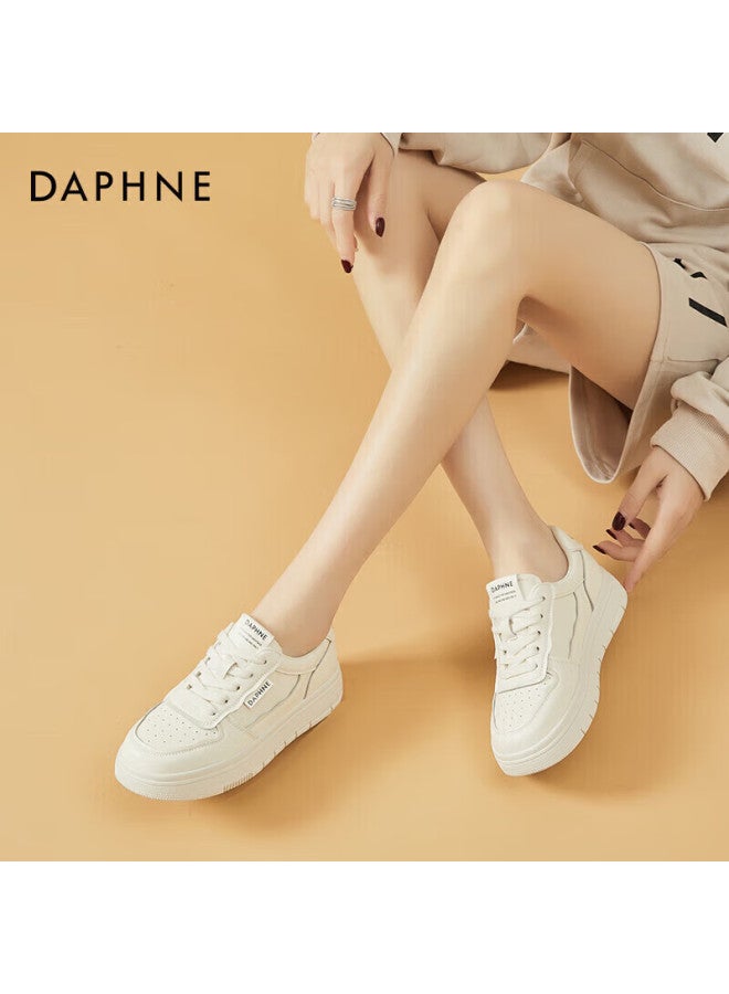 Daphne Low-top Sneakers For Women, Thick-soled Casual Sports Shoes With Soft Soles, Lightweight Versatile Women's Shoes 4623101076 Beige 35 - Image 4
