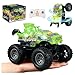 BEZGAR Monster Truck Toys 24GHz 164 Remote Control Car with Colorful Lights 360 Spins Metal Shell Remote Control Monster Truck for Boys Girls Age 6 7 8 9 10 Years OldGreen - Image 2