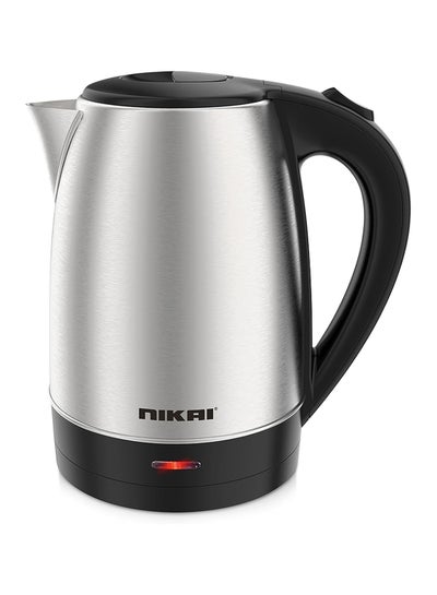 NIKAI 1.8L Stainless Steel Electric Kettle Stylish And Safe Boiling, Auto Shut Off, Indicator Light, 360° Rotating Base, Timeless Design, 1540W, Matt Finish, Ideal For Home And Office Use 1.8 L 2200 W NK420A/ NK420AX Silver/Black
