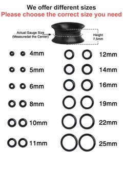 Generic 8PCS Silicone Ear Gauges Flexible Ear Tunnels Plugs Stretchers Expander Double Flared Flesh Ear Piercing Jewelry for Women Men  - Image 2