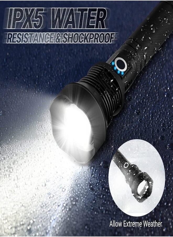 Generic Super Bright Rechargeable LED Flashlight, Battery Powered, Zoomable and IPX5 Waterproof  - Image 5