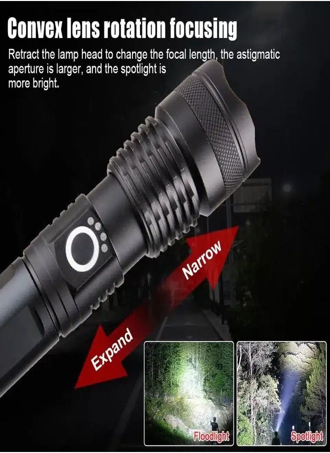 Generic Super Bright Rechargeable LED Flashlight, Battery Powered, Zoomable and IPX5 Waterproof  - Image 2
