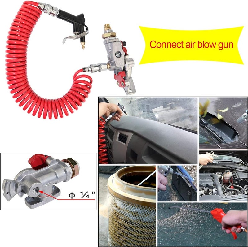 boeray Aluminum Emergency Gladhand Valve Universal Glad Hands and Air Hose Brake Coupling Service Handshake Anodized Aluminum Glad Handle for Truck Semi Trailer RVs Big Bubba All Aluminum Drop Deck - Image 4
