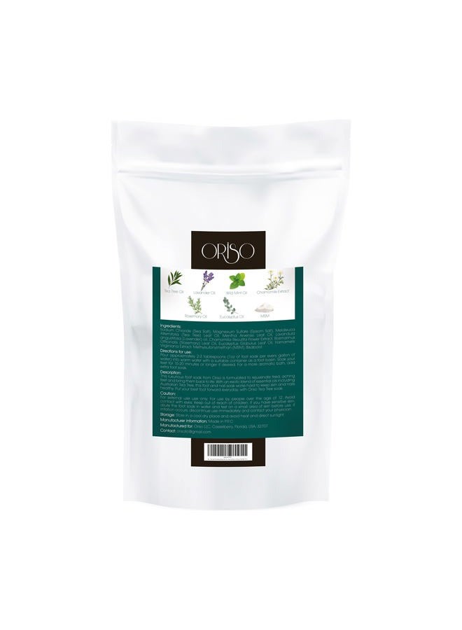 ORISO Tea Tree Oil Foot Soak - Pedicure Supplies with Epsom Salts and Lavender - Athletes Foot Treatment for Cracked and Dry Feet - Stubborn Foot Odor - Softens Calluses - Better Toe Nail Health - 16 Oz - Image 2