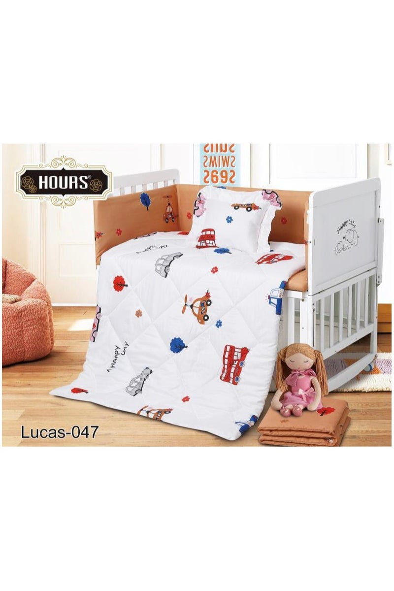 Hours Luxury Newborn Bedding Set – 5 Pieces with Protective Bumpers for Your Baby, Elegant Design & Ultimate Comfort