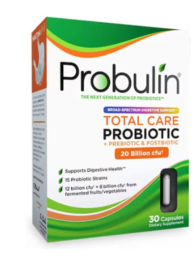Total Care Immune Probiotic + Prebiotic & Postbiotic Capsules 30's