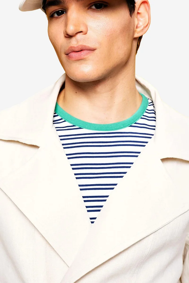 Giesto Beige Natural GIESTO Double Breasted Linen Jacket for Men | Best Price UAE
