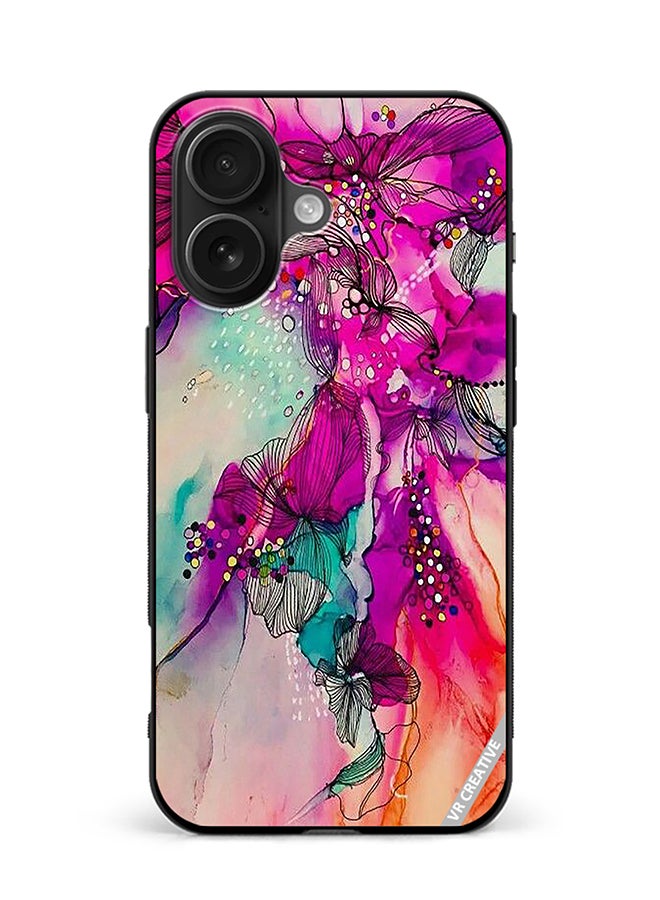 VR CREATIVE Protective Case Cover For Apple iPhone 16 Plus Aesthetics Painting Design Multicolour