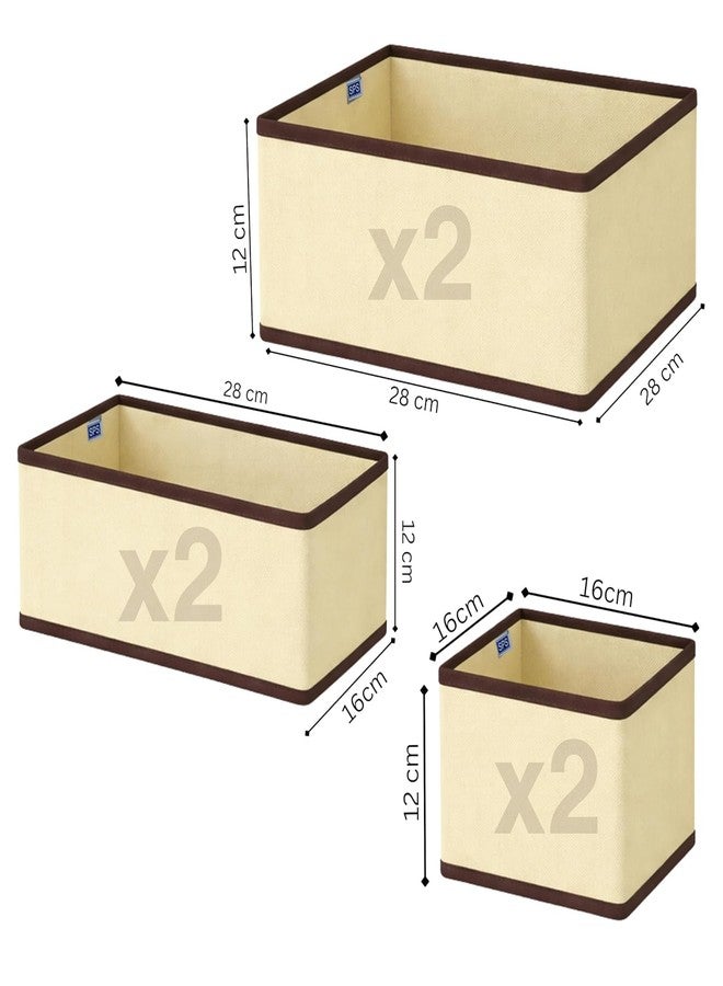 GALV Drawer Organizers for Clothing, Dresser Drawer Organizer Clothes, Fabric Foldable Closet Organizers and Storage Basket Bins for Clothes, Underwear, Bras, Socks (Pack of 6)(Multi) - Image 2