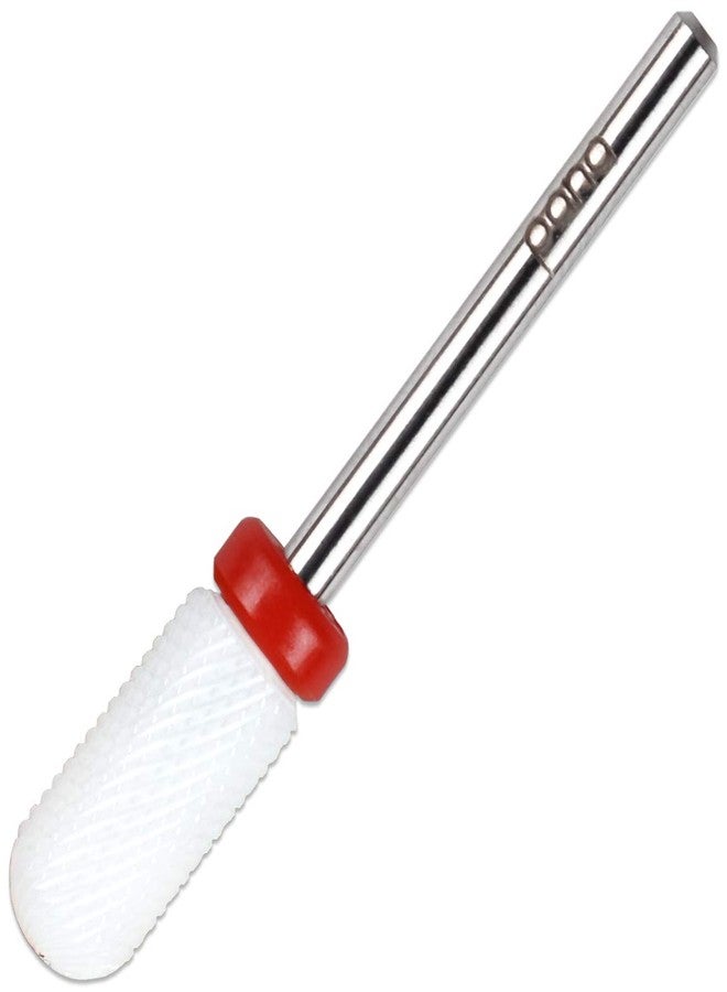 Pana Professional USA Ceramic White Round Top Small Barrel Bit Nail Drill (Grit: Fine) 3/32" Shank Size - Image 1