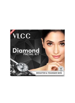 VLCC VLCC Party Diamond Facial Kit - Single Use | Salon Like Facial at Home in Just 6-Steps | Includes Cleanser, Scrub, Cream, Face Pack & Moisturizing Gels | 2.12 Oz/60g  - Image 1