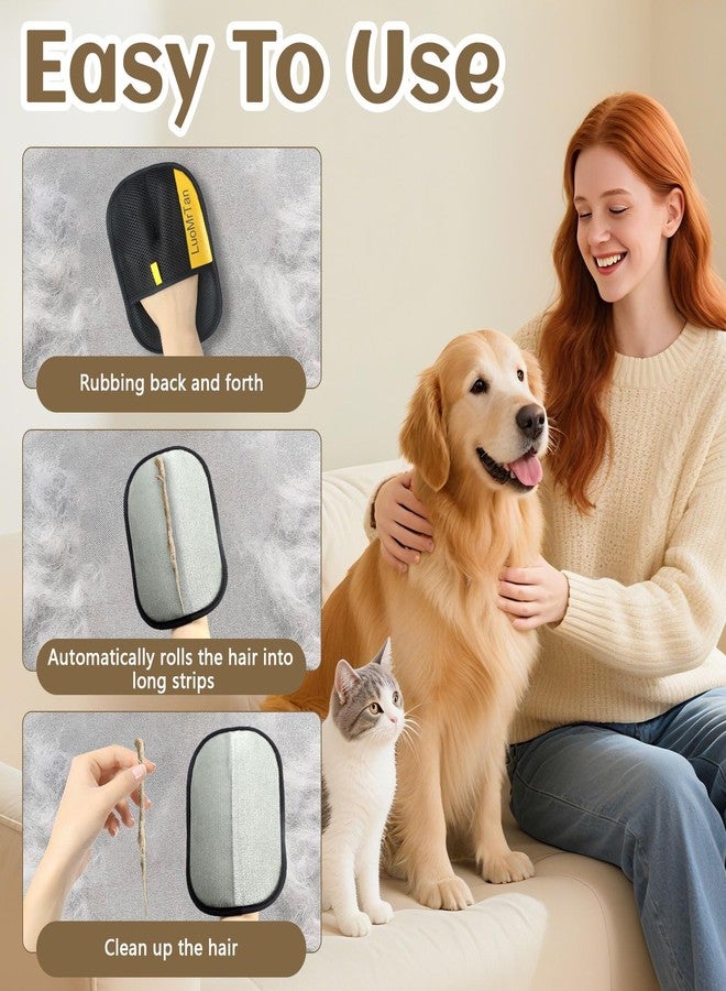 LUOMRTAN 2 Pack Pet Hair Removal Gloves, Reusable Electrostatic Pet Hair Remover, Newly Upgraded Efficient Lint Remover Tool for Dog & Cat Hairfor Couch, Furniture, Car Seat, Carpet, Clothing - Image 5