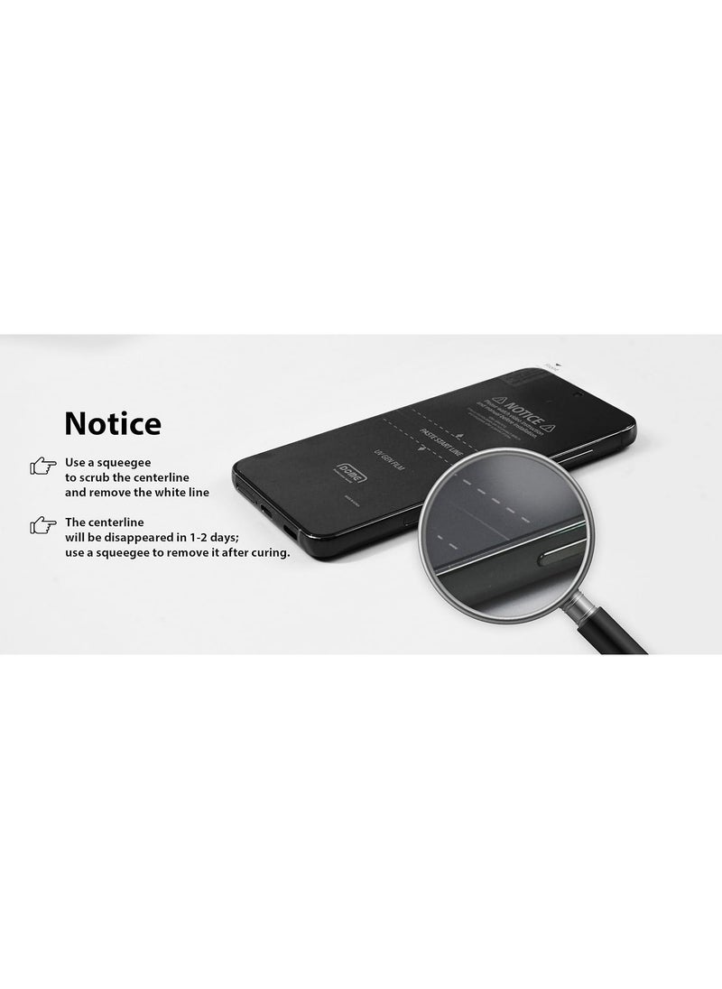 Whitestone Dome Glass - UV GEN Film Screen Protector for Samsung Galaxy S24 Ultra UV Lamp Included [Bubble Free, Dust Free Kit] - 2 Pack - Image 1