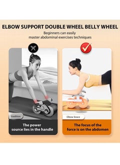 Gonice Elbow Support Automatic Rebound Abdominal Wheel，Ab Roller for Abdominal Exercise Machine，Abs Workout Equipment，Dolly Core Strengthening Trainer Fitness Belly Training  - Image 3