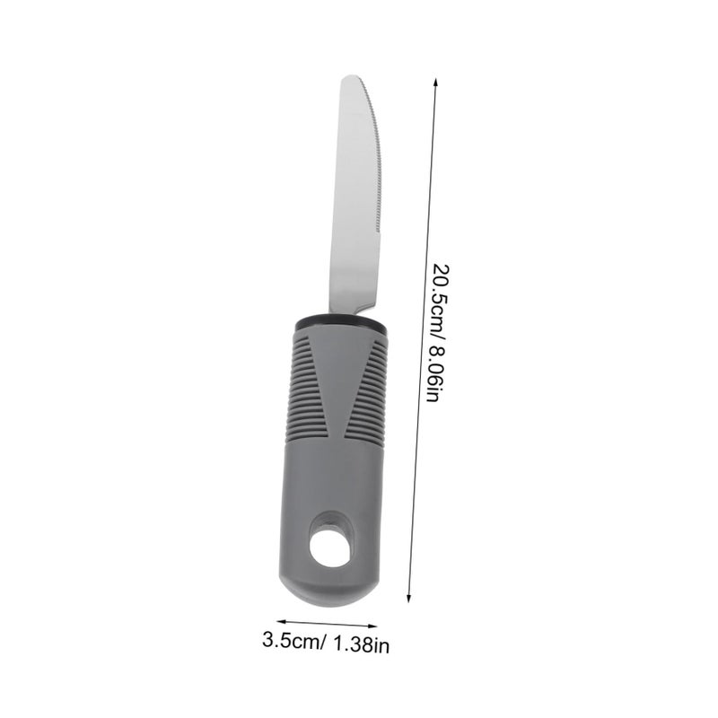 Adaptive Utensils Set For Elderly And Disabled Comfort Grip Spoon Fork Knife Silverware - Image 3