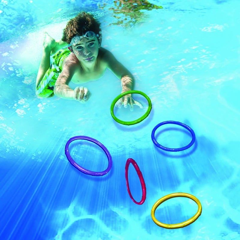 Banzai Spring & Summer Toys Pool Time Dive Rings 6-Pack - Image 3