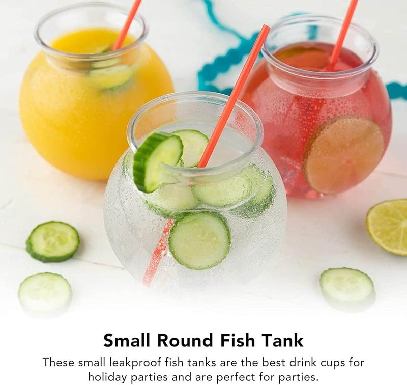 صندوق تربية أسماك صغيرة شفافة مستدير لحوض السمك لتزيين مكتب أو خزانة كتب - Image 3