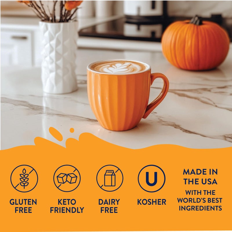 Jordan's Skinny Mixes Jordan's Skinny Syrups Sugar Free Coffee Syrup, Pumpkin Spice Flavor Drink Mix, Zero Calorie Flavoring for Chai Latte, Protein Shake, Food & More, Gluten Free, Keto Friendly, 25.4 Fl Oz, 1 Pack - Image 4