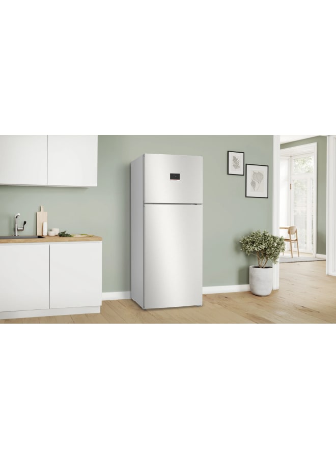 BOSCH Series 4 free-standing fridge-freezer with freezer at top 186 x 75 cm Stainless steel KDN76XI3E9 KDN76XI3E9 Brushed steel anti-fingerprint - Image 2