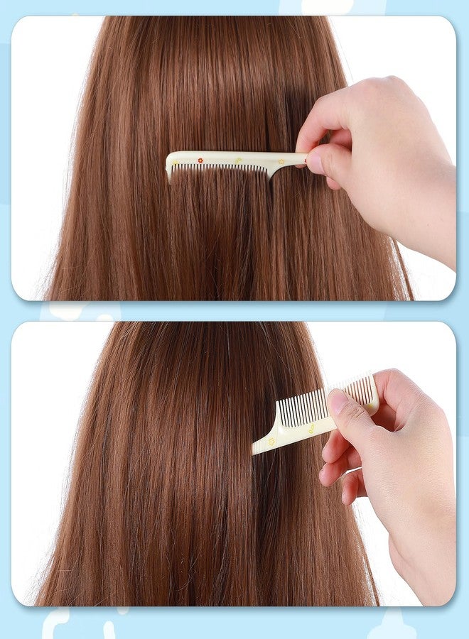 Styquenzer Cute Hair Comb Set, 4 Pcs Toddler Hair Brush Plastic Fine Tooth Rat Tail Combs Detangling Comb for Women Girls All Hairs Types Long Short Wet Dry Curly Straight (Yellow, Blue) - Image 5