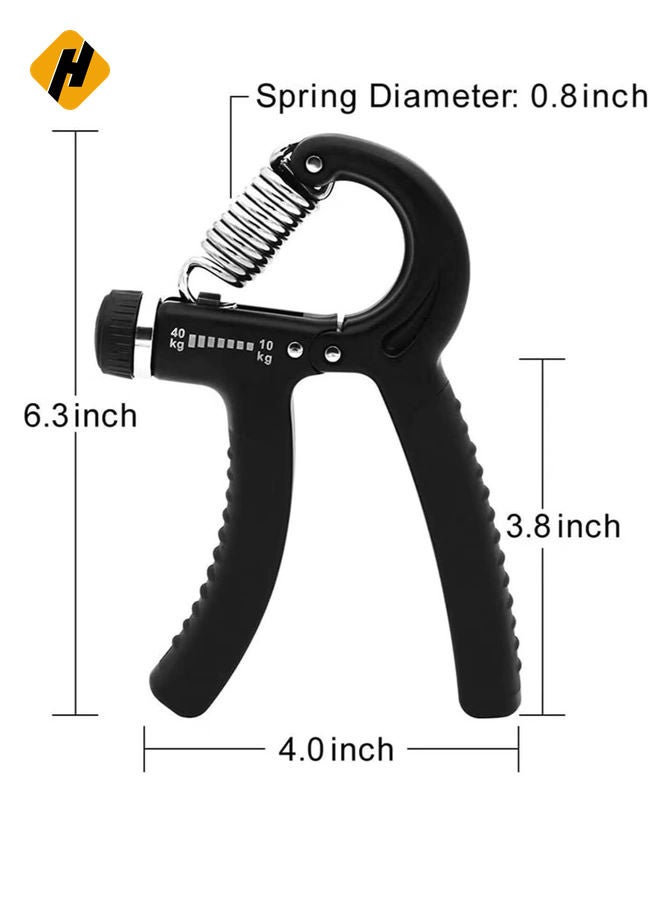 HuHa 2 Pack Hand Grip Strengthener Strength Trainer Adjustable Resistance 10-40 Kg Hand Exerciser Non-slip Gripper - Image 2