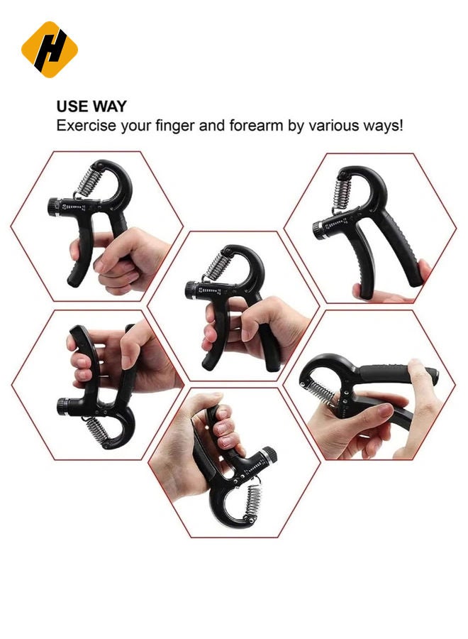 HuHa 2 Pack Hand Grip Strengthener Strength Trainer Adjustable Resistance 10-40 Kg Hand Exerciser Non-slip Gripper - Image 4