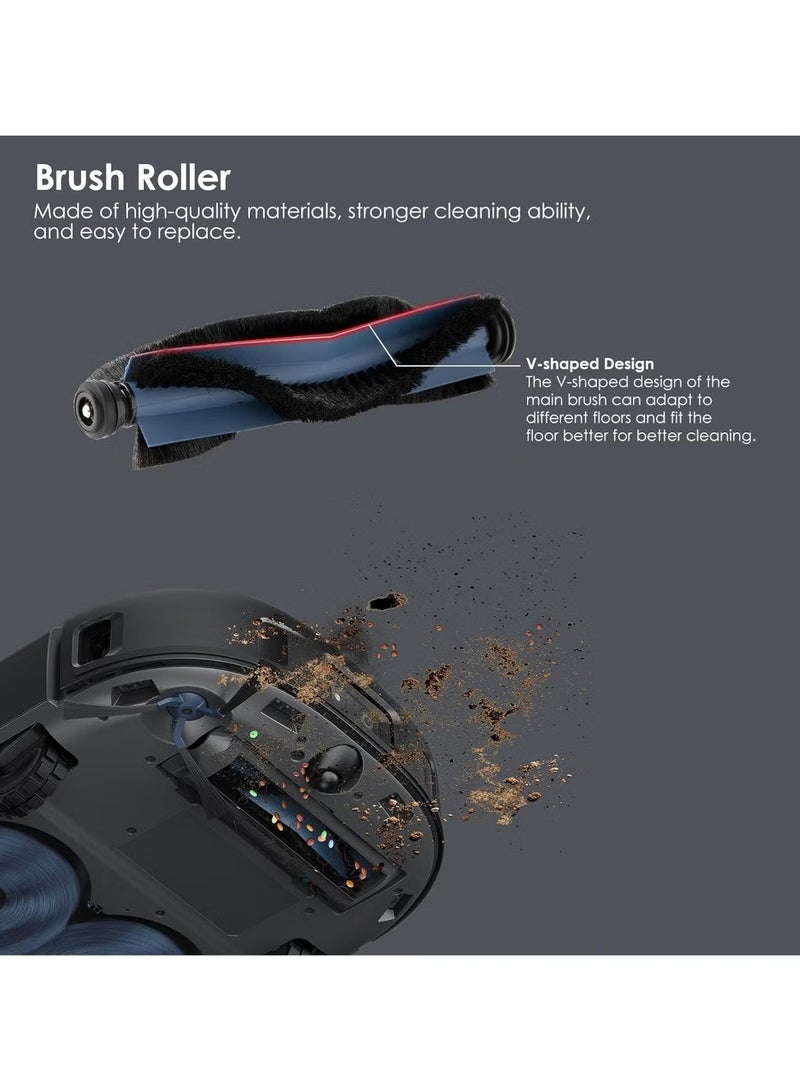 إيليلي 17 قطعة قطع غيار متوافقة مع قطع غيار مكنسة روبوت eufy X10 Pro Omni، 4 أكياس غبار، 4 قطع قماش ممسحة قابلة للغسل، 4 فرش جانبية، 4 فلاتر HEPA، فرشاة رئيسية واحدة، ملحقات X10 Pro Omni - Image 5