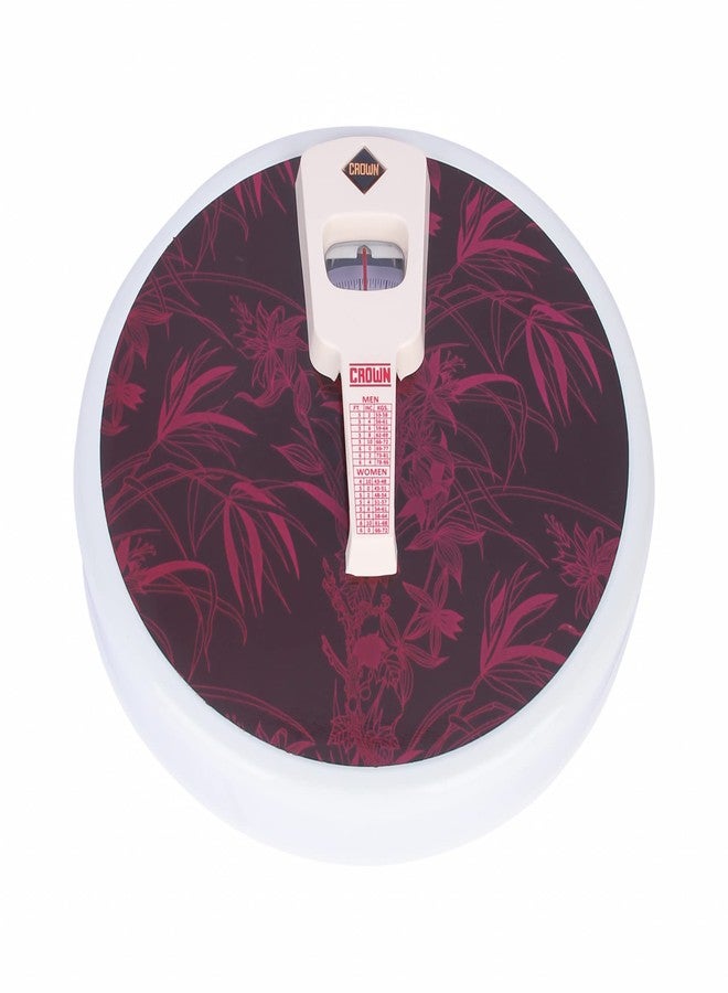 CROWN Round Deluxe Weighing Scale For Human Body, Mechanical Manual Analog Weighing Scale upto 150 kgs capacity (Colour : Sorted) with BMI Index - Image 4