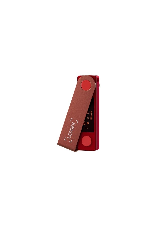Ledger - Nano X Hardware Wallet | Safest Crypto & NFT Cold Storage, Big Screen + Wireless Bluetooth & Type-C Connectivity, 5000+ Coins Supported, for iOS & Android, MacOS & Windows - Ruby Red - Image 1