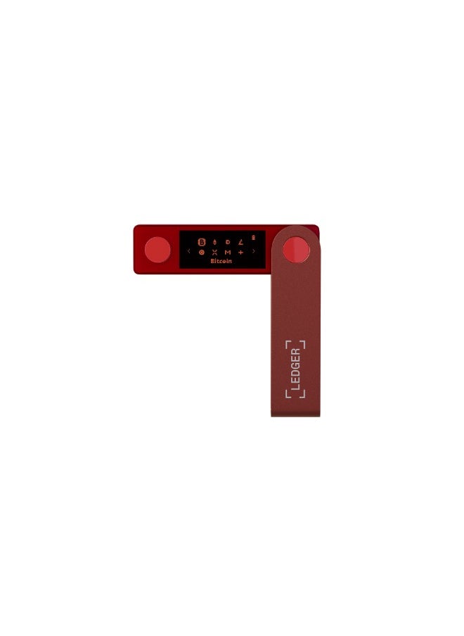 Ledger - Nano X Hardware Wallet | Safest Crypto & NFT Cold Storage, Big Screen + Wireless Bluetooth & Type-C Connectivity, 5000+ Coins Supported, for iOS & Android, MacOS & Windows - Ruby Red - Image 1