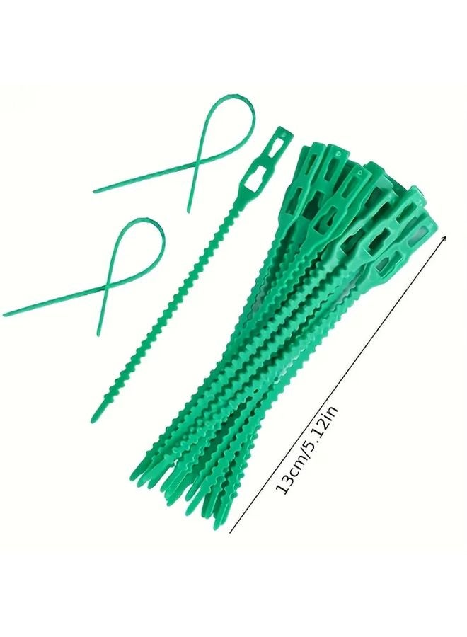 50 عبوة أربطة نباتات حديقة خضراء قابلة لإعادة الاستخدام أسلاك ناعمة للنباتات مقاس 5.12 بوصة - Image 4