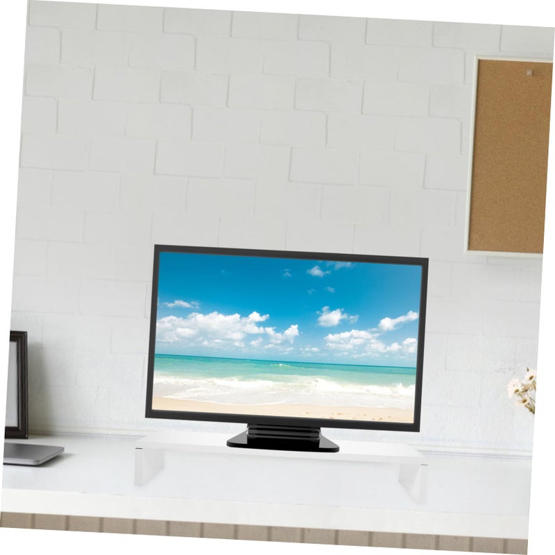 Wooden Monitor Stand Riser Height Extension for Laptop Desktop Comfortable Viewing - Image 5