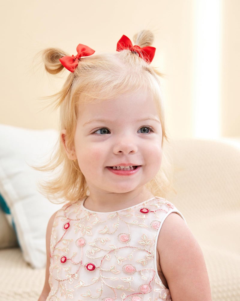 Jollybows 80 Pcs Hair Bow Tie For Girls - Baby Mini Hair Tie Bows Elastic Hair Accessories For Toddler Infant - Image 3