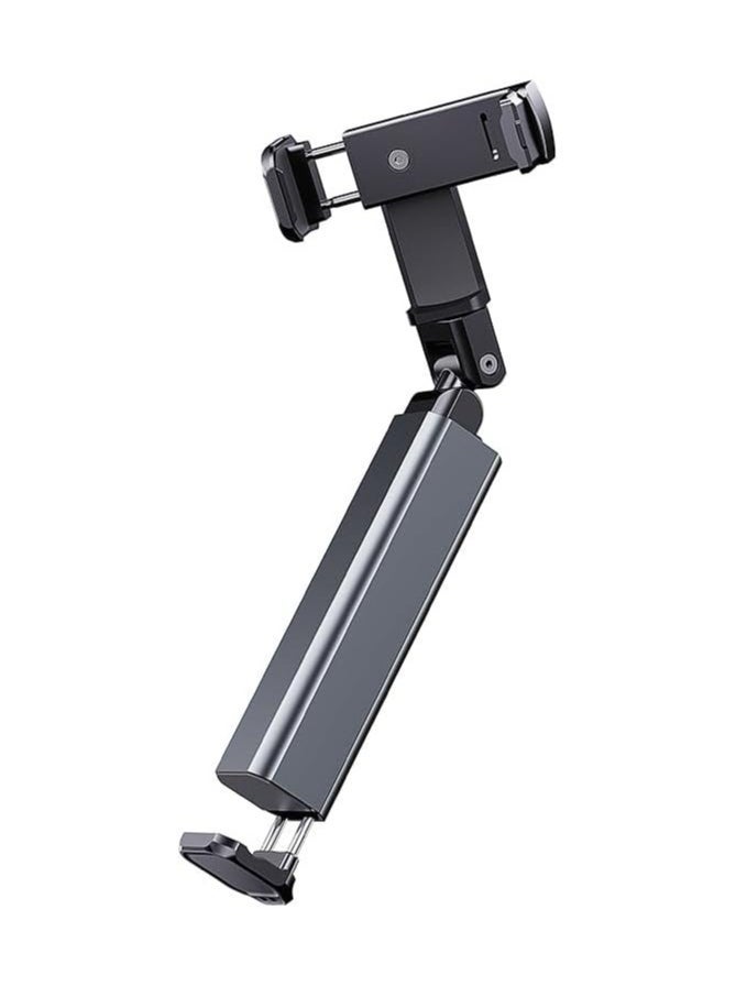 JAJEEK Universal Airplane Phone Holder – Portable Travel Stand, Foldable Magic Clamp for Desk & Movies | Compact & Adjustable Phone Mount for Airplane, Desk, and Entertainment | Grey Color - Image 1