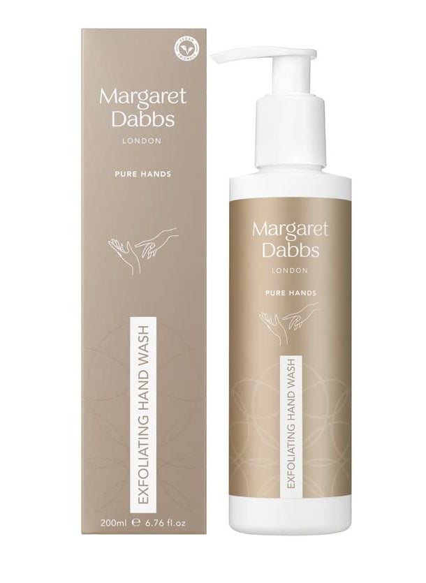 MARGARET DABBS - Margaret Dabbs London Pure Exfoliating Hand Wash to Gently Exfoliate and Nourish the Skin Rose and Lemon Scented 200ml - Image 1