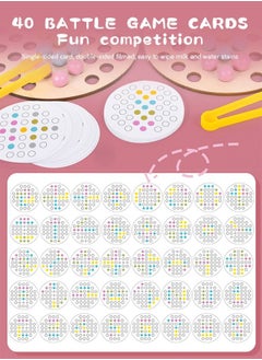 GROIC Wooden Peg Board Clip Beads Game Puzzle Color Sorting Stacking Art Counting Educational Toys for Toddlers.  - Image 3