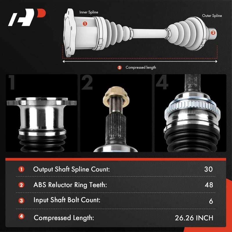 A-Premium CV Axle Shaft Assembly for BMW - Image 2