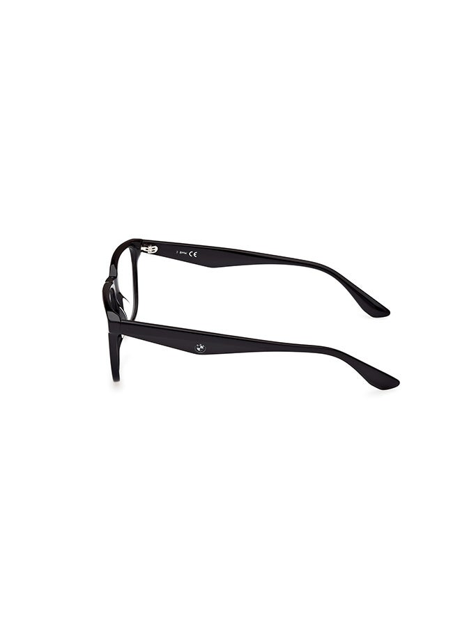 BMW Men's Rectangular Eyeglass Frames Shiny Black BMW BW5063-H00155 55 mm - Image 2